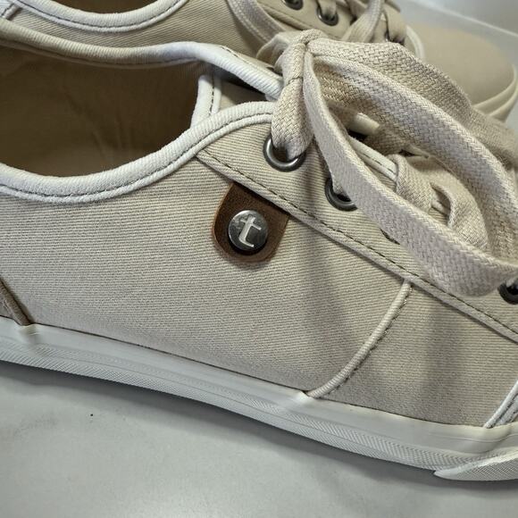 Taos Women’s Super Soul Sneaker Size 8 Natural Distressed Canvas Shoe No Insoles - Picture 4 of 12